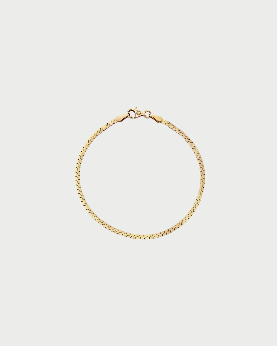 SERPENTINE CHAIN BRACELET GOLD