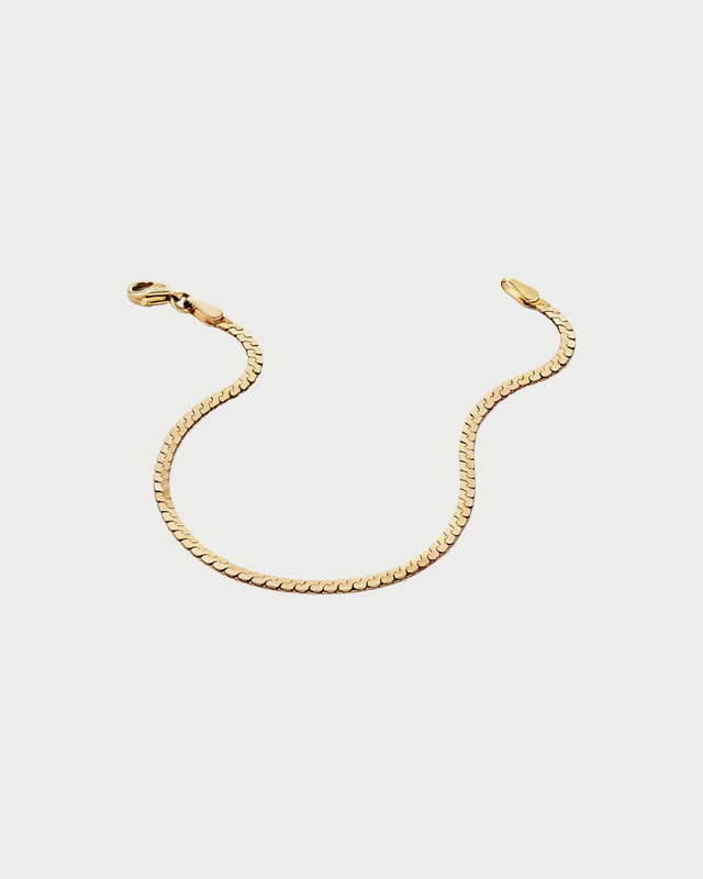 SERPENTINE CHAIN BRACELET GOLD