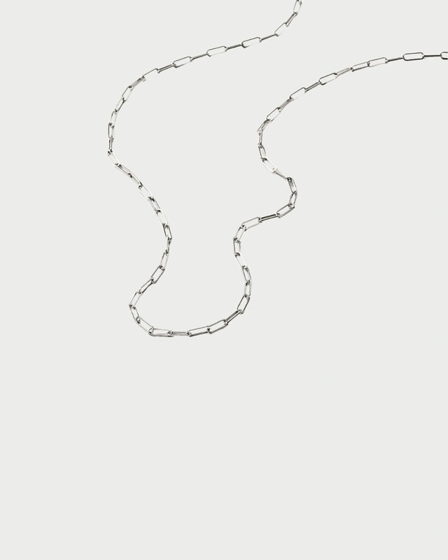 CABLE CHAIN NECKLACE SILVER