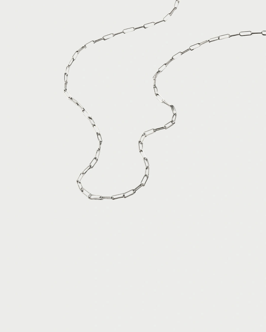 CABLE CHAIN NECKLACE SILVER