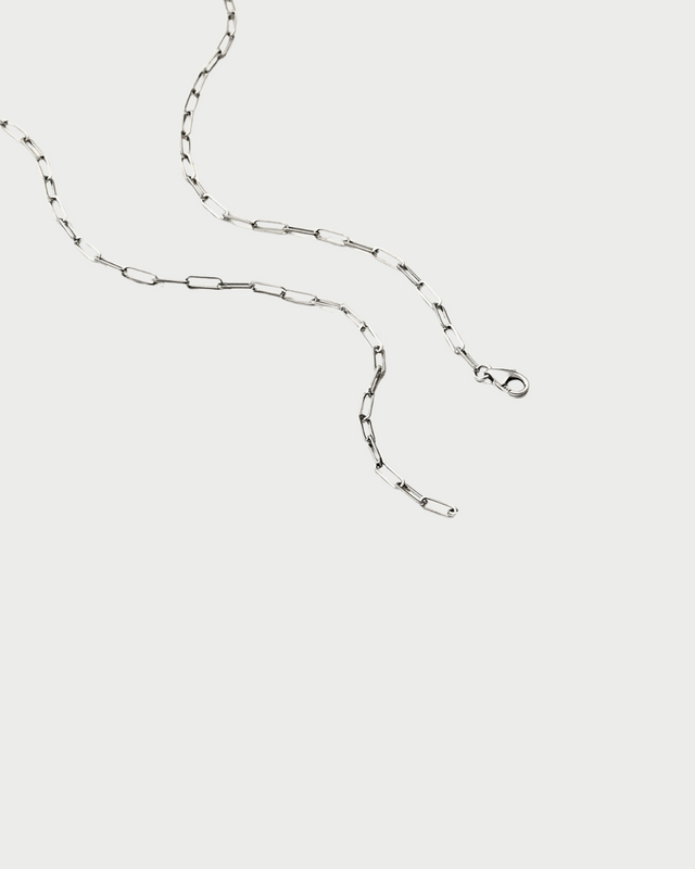 CABLE CHAIN NECKLACE SILVER