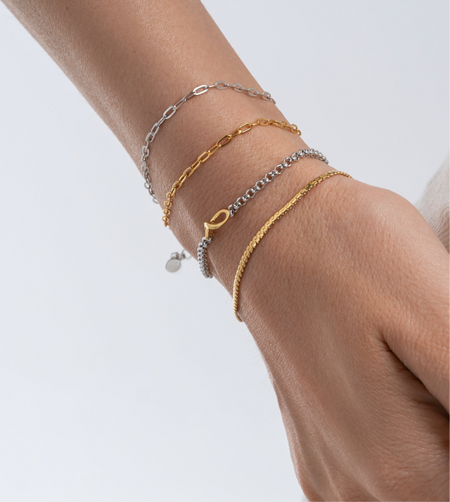 SERPENTINE CHAIN BRACELET GOLD