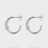 KNOT HOOP EARRING SILVER