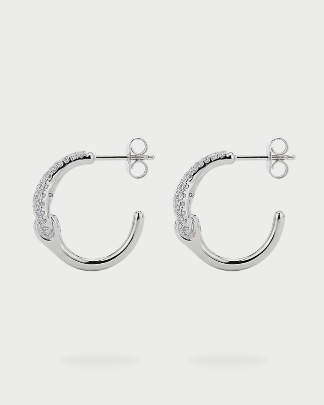KNOT HOOP EARRING SILVER