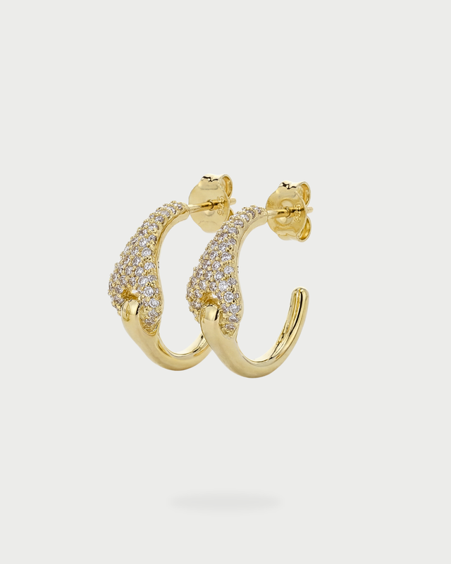 KNOT HOOP EARRING GOLD