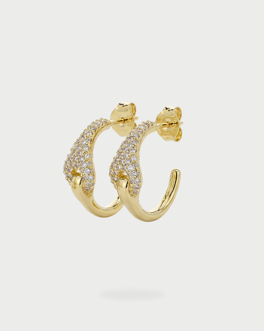 KNOT HOOP EARRING GOLD