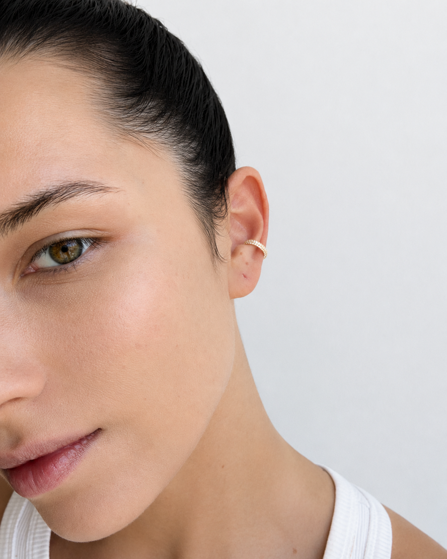 SINGLE GOLD PAVE EAR CUFF
