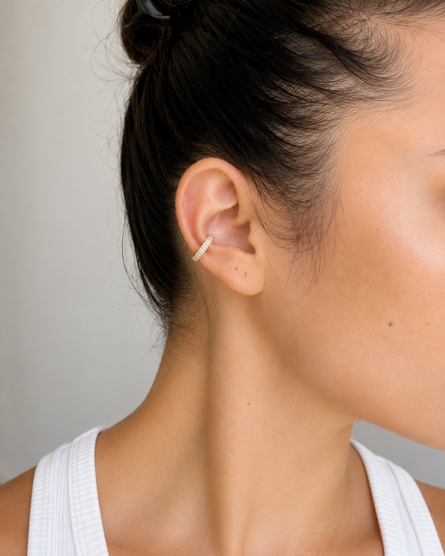 SINGLE GOLD PAVE EAR CUFF