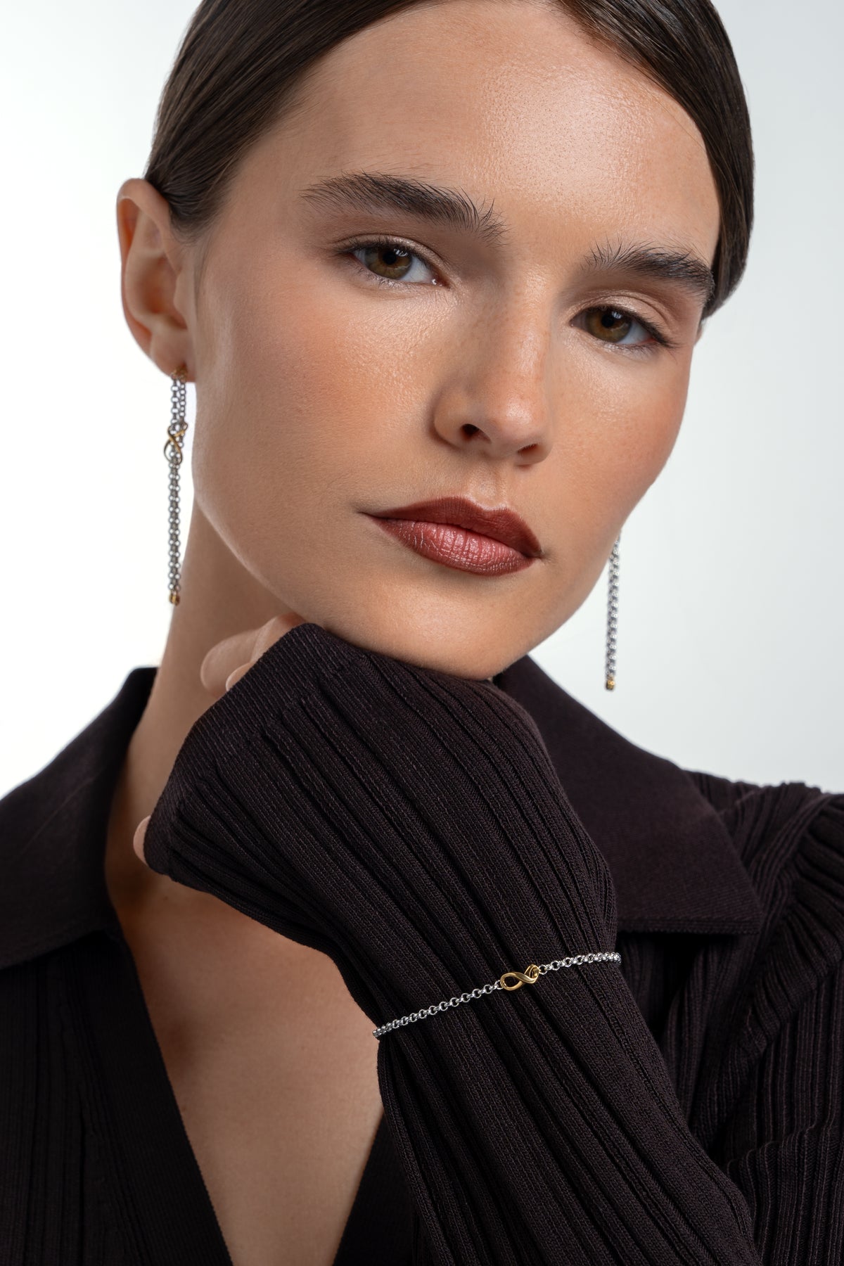 LONG LUNAR ROLO CHAIN EARRINGS