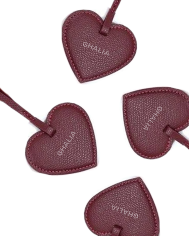 HEART SHAPED LEATHER TAG