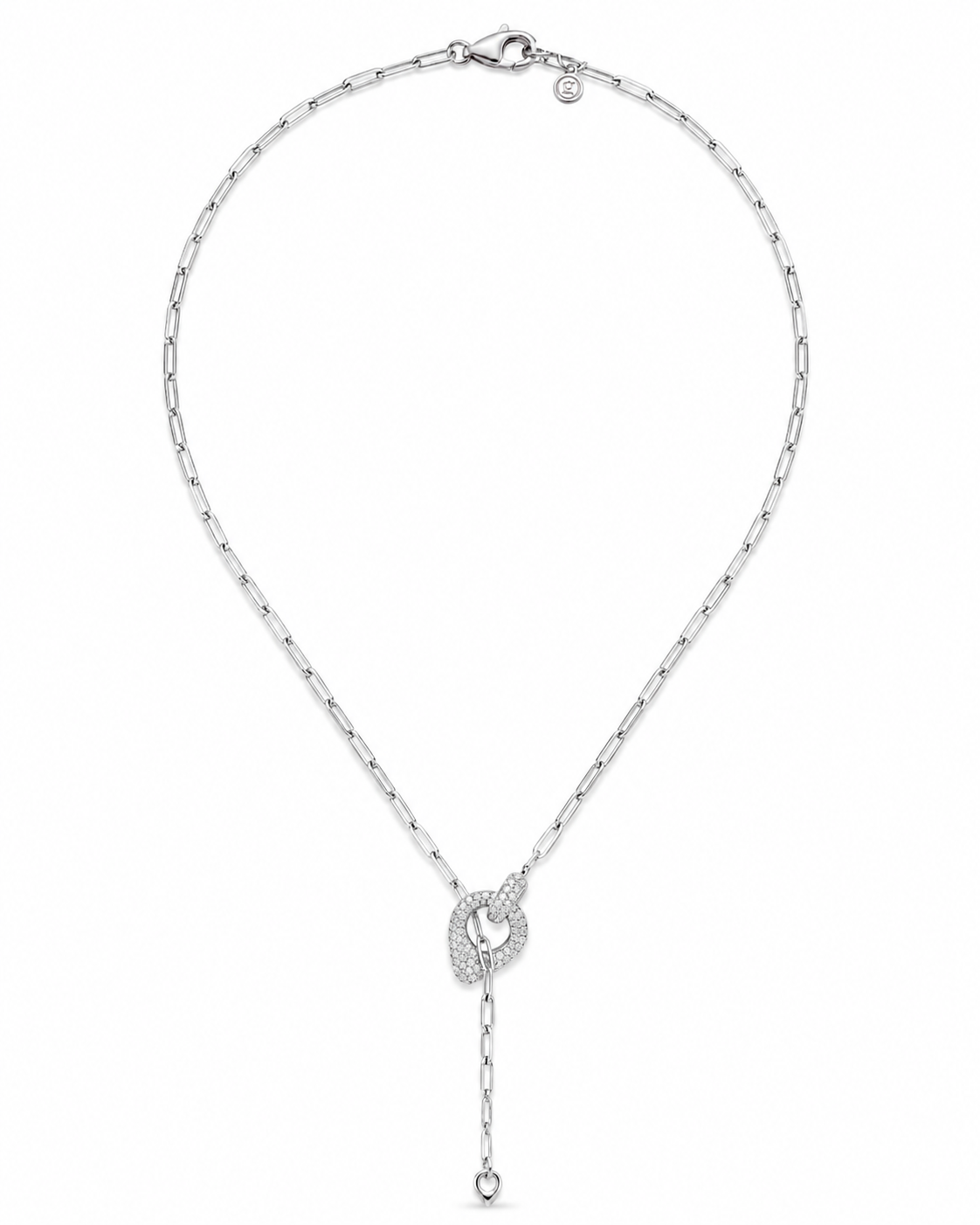 T-BAR KNOT NECKLACE SILVER