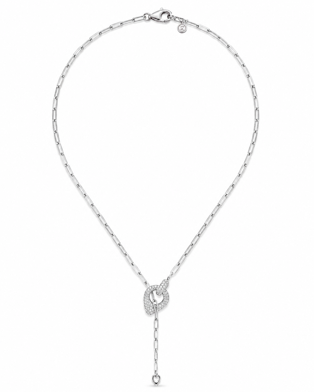 T-BAR KNOT NECKLACE SILVER