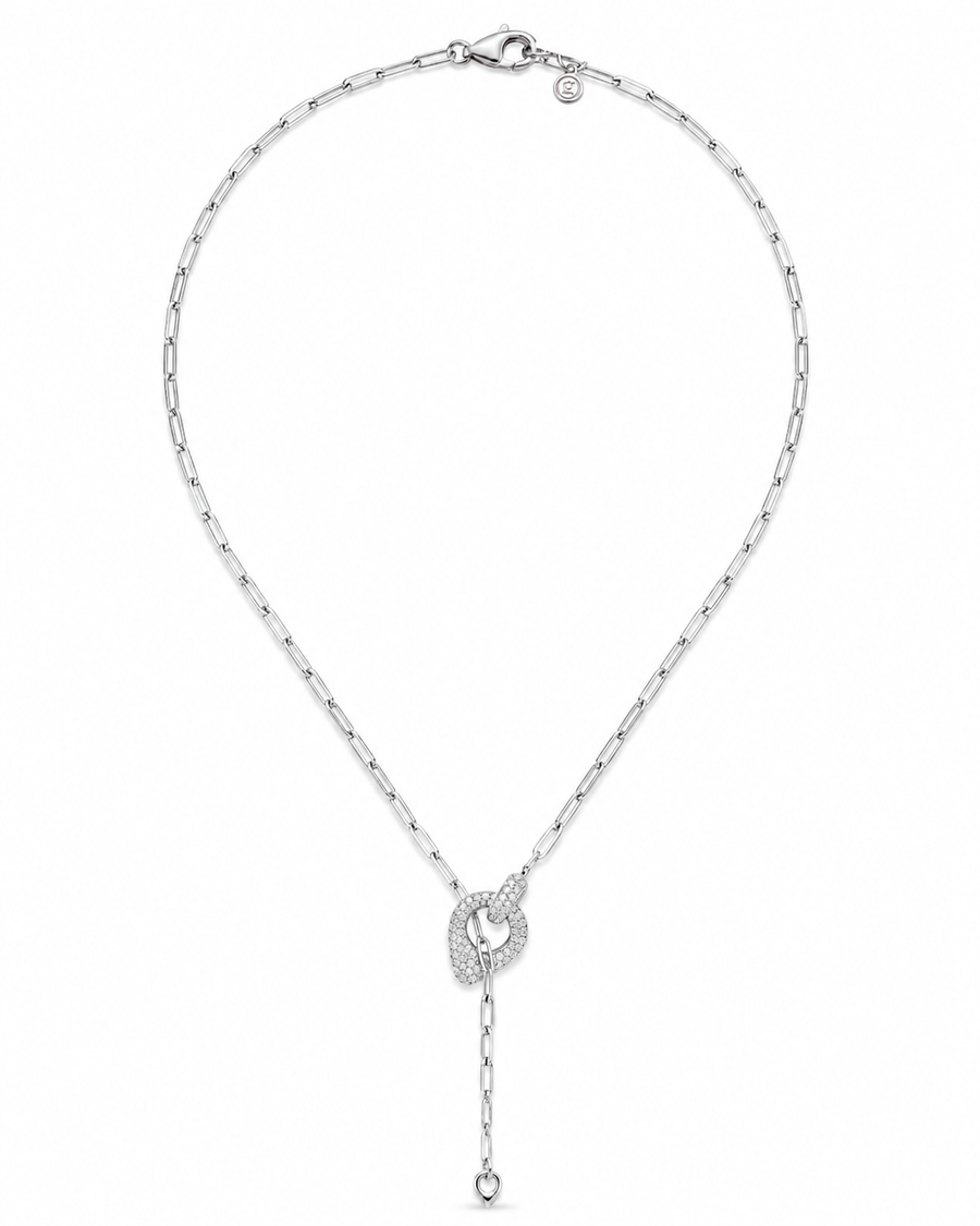 T-BAR KNOT NECKLACE SILVER