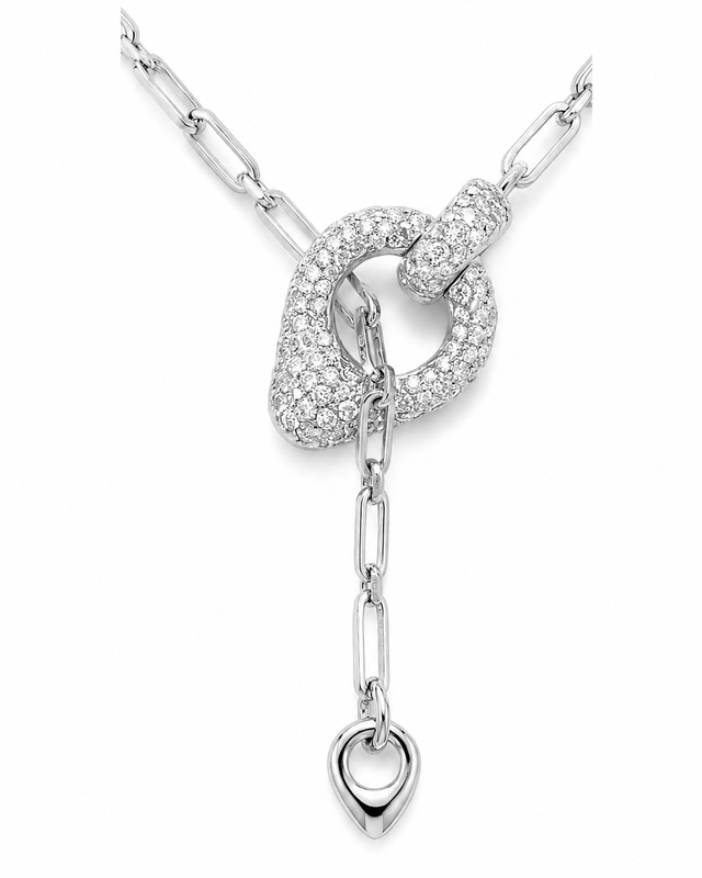 T-BAR KNOT NECKLACE SILVER