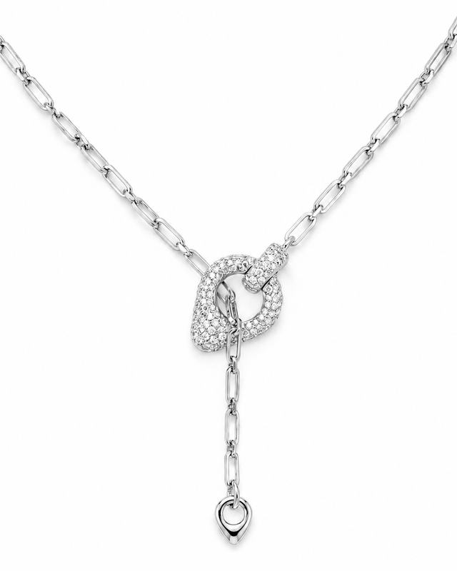 T-BAR KNOT NECKLACE SILVER