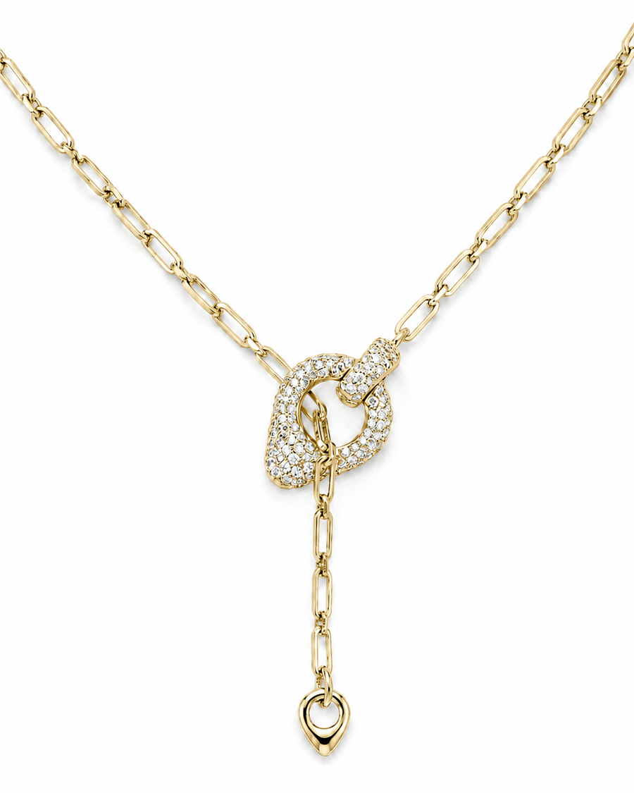 T-BAR KNOT NECKLACE GOLD