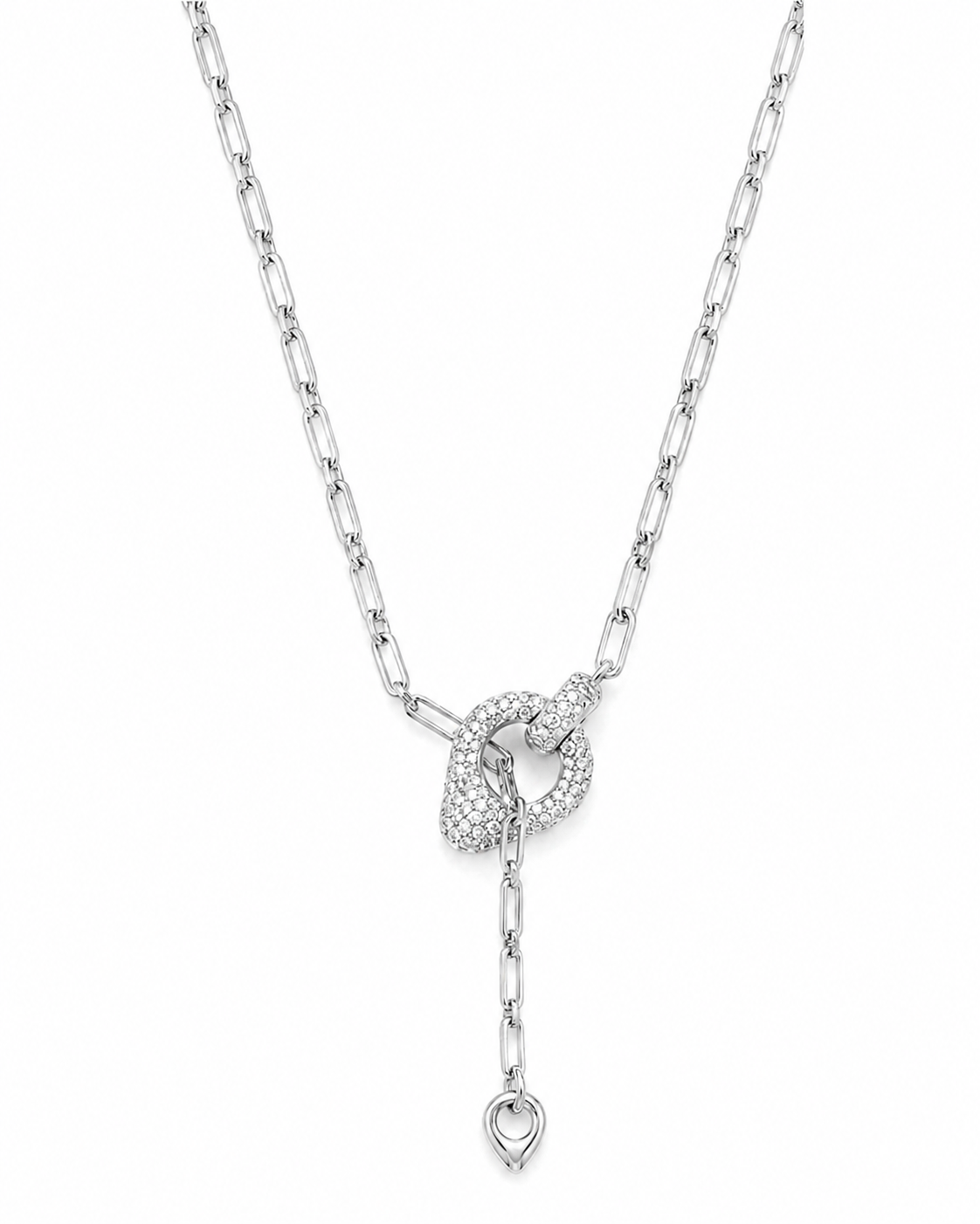 T-BAR KNOT NECKLACE SILVER