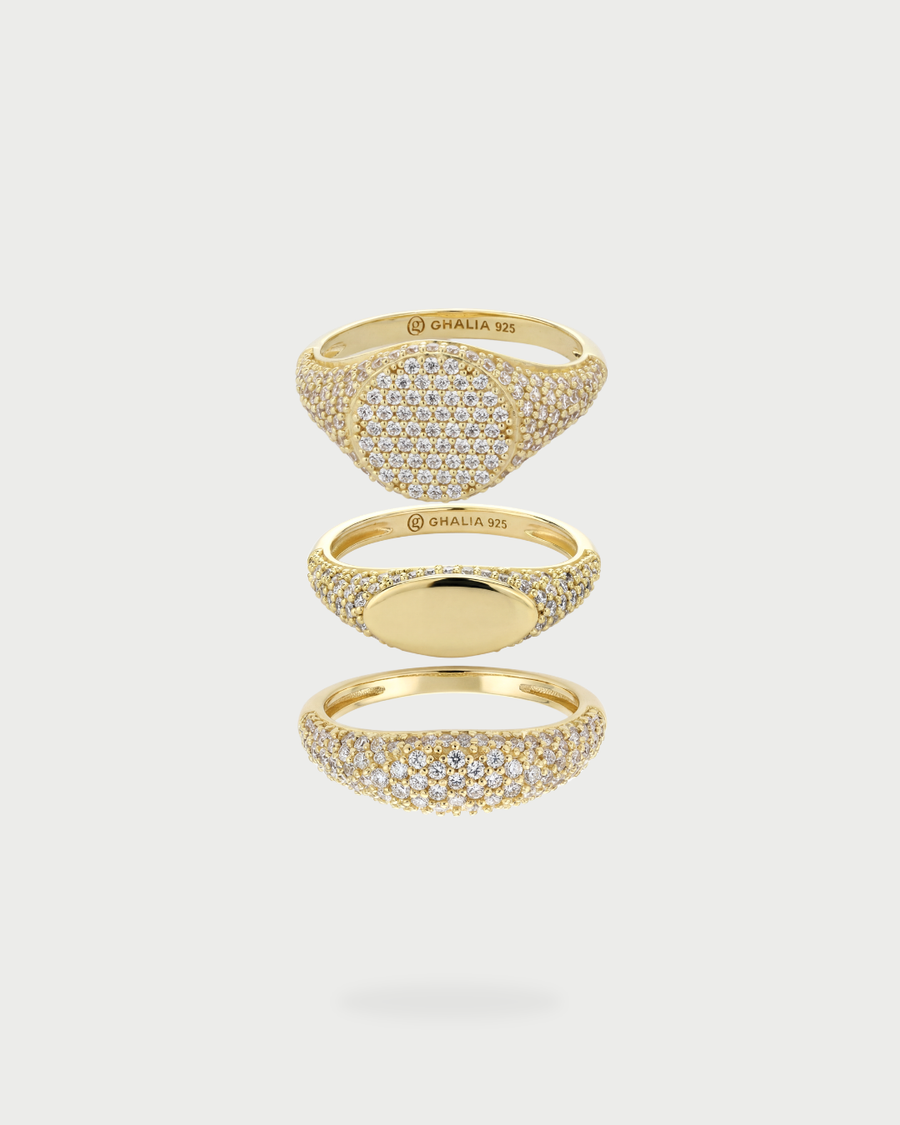 PAVÉ Gold Stack