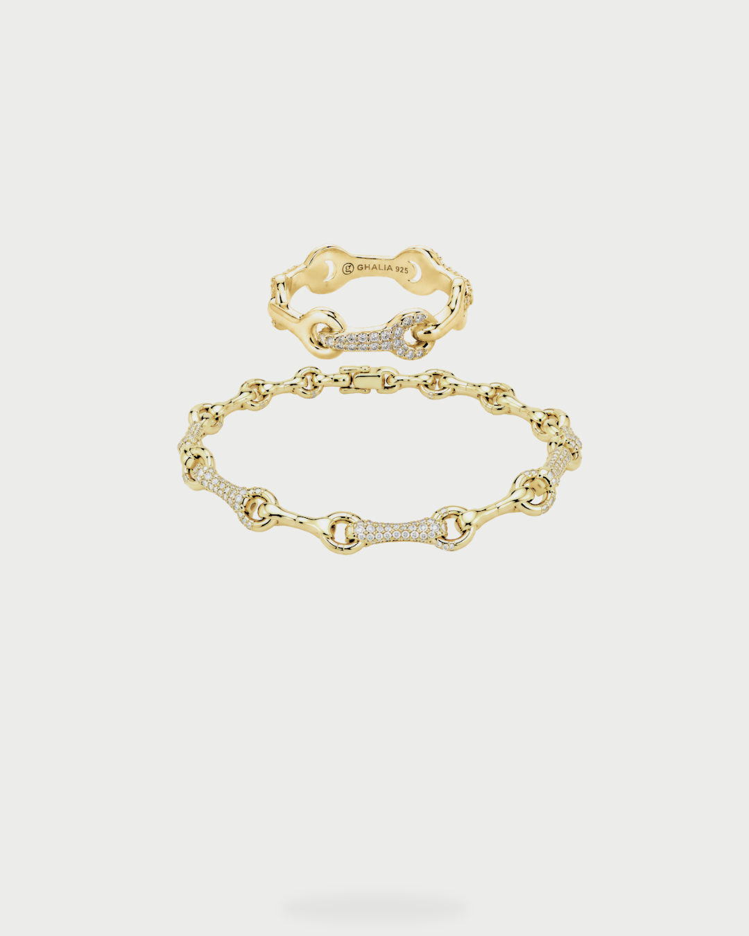 KNOT Bridge Ring + Bracelet Duo (Gold)