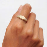 PAVE INITIAL RING GOLD
