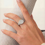 PAVE SIGNET RING SILVER