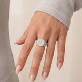 PAVE SIGNET RING SILVER
