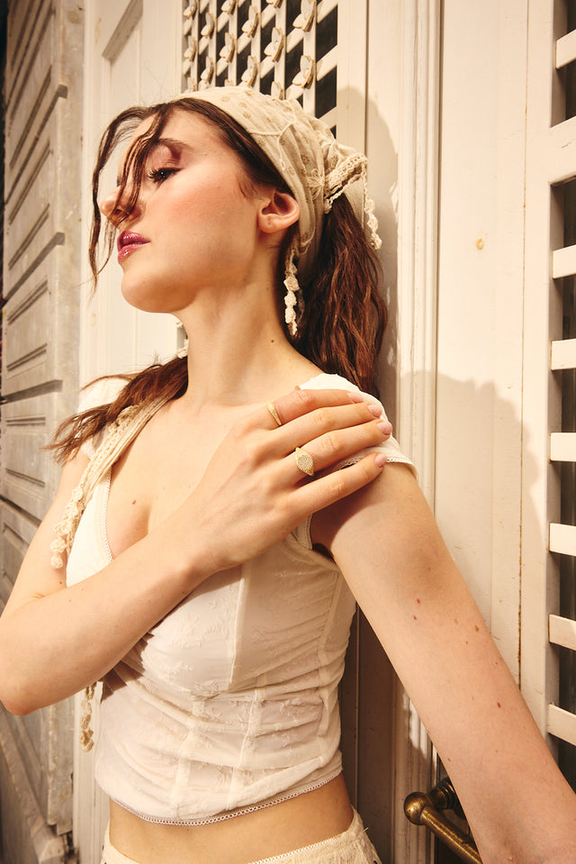 PAVE DAINTY RING GOLD