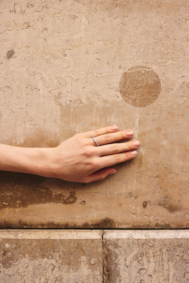PAVE DAINTY RING SILVER